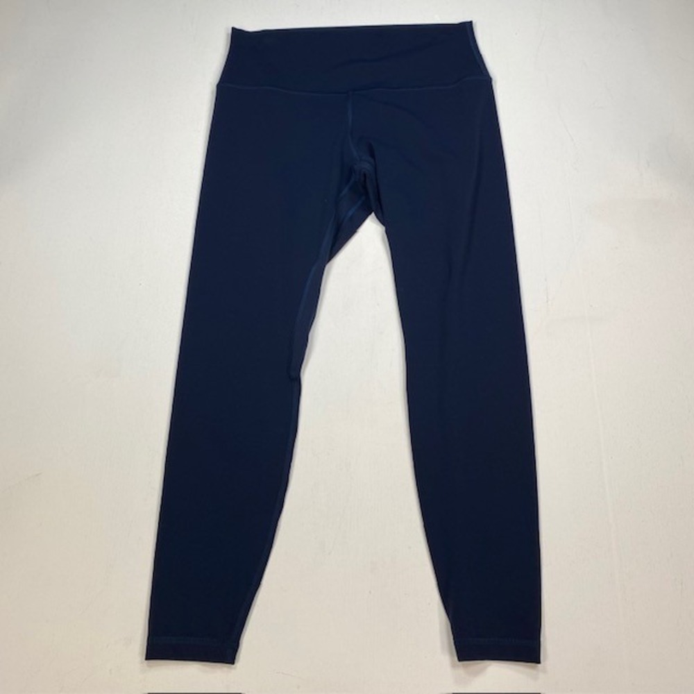 Lululemon High Rise Leggings Navy Blue LW5DITS Size 12 Yoga Tights